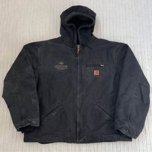 Carharrt J141 Duck Canvas Sherpa Lined Hooded Active Jacket